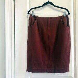 CAbi 💫 NWOT Fall 2018 Boss Skirt, Rich Brown Pencil Skirt, Size 6, #3582
